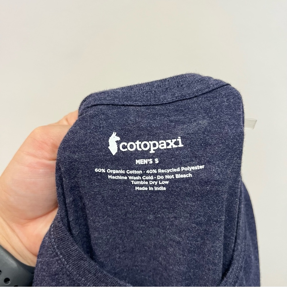Cotopaxi Men's Do Good T-Shirt in Maritime Blue Size Small - Picture 6 of 6